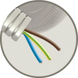 ELFLEX - Elflex tube précâblé 16mm gris + installation VOB 3G1