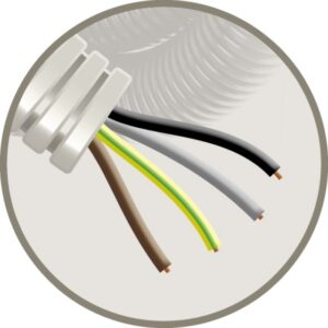 ELFLEX - Elflex tube précâblé 16mm gris + installation VOB 4G1