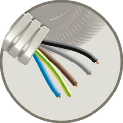 ELFLEX - Elflex tube précâblé 16mm gris + installation VOB 5G1