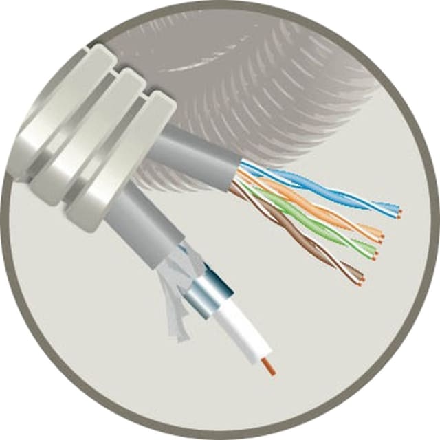 ELFLEX - Elflex tube précâblé 20mm gris + Electrabel T/X130VFAC82CW + data U/UTP CAT6 - EFELB1UTP6 ELFLEX - Elflex tube précâblé 20mm gris + Electrabel T/X130VFAC82CW + data U/UTP CAT6 - EFELB1UTP6