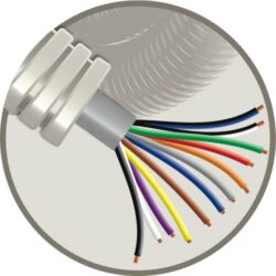 ELFLEX - Elflex tube précâblé 20mm gris + câble de téléphonie SVV gris 12x0