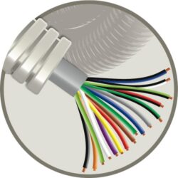 ELFLEX - Elflex tube précâblé 20mm gris + câble de téléphonie SVV gris 16x0