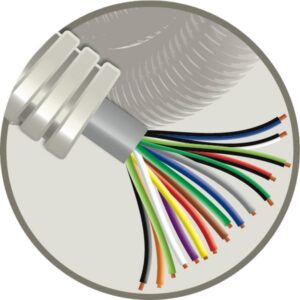 ELFLEX - Elflex tube précâblé 20mm gris + câble de téléphonie SVV gris 16x0