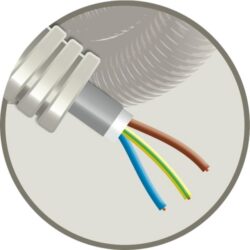 ELFLEX - Elflex tube précâblé 20mm gris + câble d'installation XVB 3G1