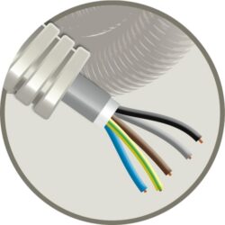ELFLEX - Elflex tube précâblé 20mm gris + câble d'installation XVB 5G2