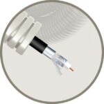 ELFLEX - Elflex tube précâblé 20mm gris + coax 75 Ohm Telenet PE noir out 7mm