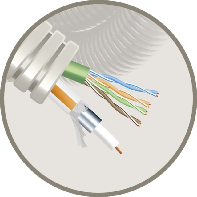 ELFLEX - Elflex tube précâblé 20mm gris + data U/UTP CAT6 PVC gris + TRI6 - EFTRI6UTP6 ELFLEX - Elflex tube précâblé 20mm gris + data U/UTP CAT6 PVC gris + TRI6 - EFTRI6UTP6