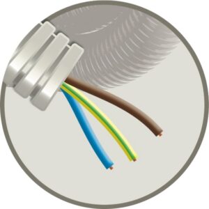 ELFLEX - Elflex tube précâblé 20mm gris + installation VOB 3G4mm² - EF3G4
