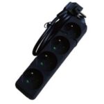 ELIMEX - Bloc multiprises - 4x Prise 2P+T 16A avec cordon - 3G1.5 - Noir - 3m - 38310