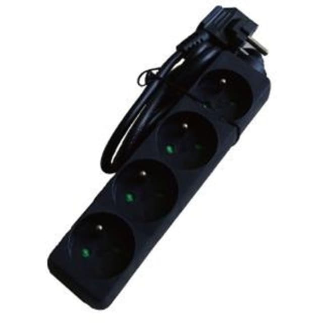 ELIMEX - Bloc multiprises - 4x Prise 2P+T 16A avec cordon - 3G1.5 - Noir - 3m - 38310 ELIMEX - Bloc multiprises - 4x Prise 2P+T 16A avec cordon - 3G1.5 - Noir - 3m - 38310