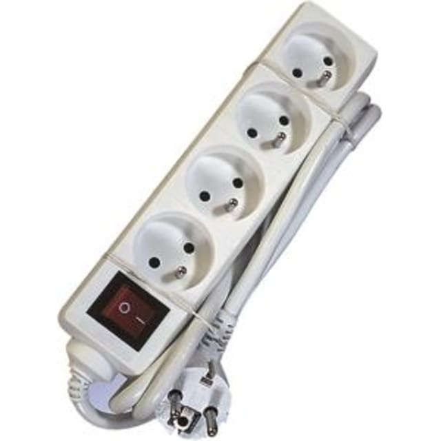 ELIMEX - Bloc multiprises + interrupteur - 4x Prise 2P+T 16A avec cordon - 3G1.5 - Blanc - 38316 ELIMEX - Bloc multiprises + interrupteur - 4x Prise 2P+T 16A avec cordon - 3G1.5 - Blanc - 38316