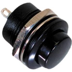ELIMEX - Bouton poussoir ''Push-ON-OFF'' - 125V / 3A - Noir - Montage sur châssis 16mm - - 34082