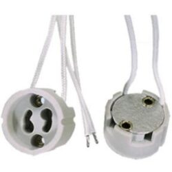 Détails visibles de Douille GU10 céramique avec fils 20 cm blanc 60293 pour Douilles