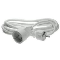 Détails visibles de Rallonge électrique 5 m 2P+T blanc 3 x 1,5 mm² 37071 pour Rallonges électriques