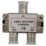 ELIMEX - Répartiteur d'antenne 2 voies - Connecteurs F - 1 IN / 2 OUT - 37285