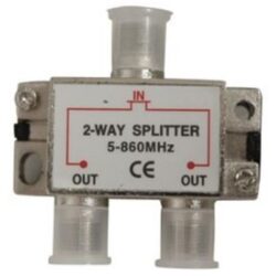 ELIMEX - Répartiteur d'antenne 2 voies - Connecteurs F - 1 IN / 2 OUT - 37285