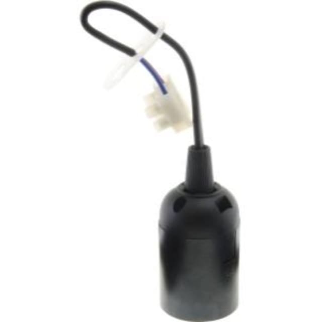 ELIMEX Douille E27 noire Douille E27 noire avec patte de montage et câble 24 cm