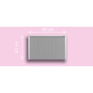 ELKATHERM - Radiateur électrique à inertie S202 2.0 kw R9010 63/99/8cm+thermostat 530 - ELKS202/530/RAL9010