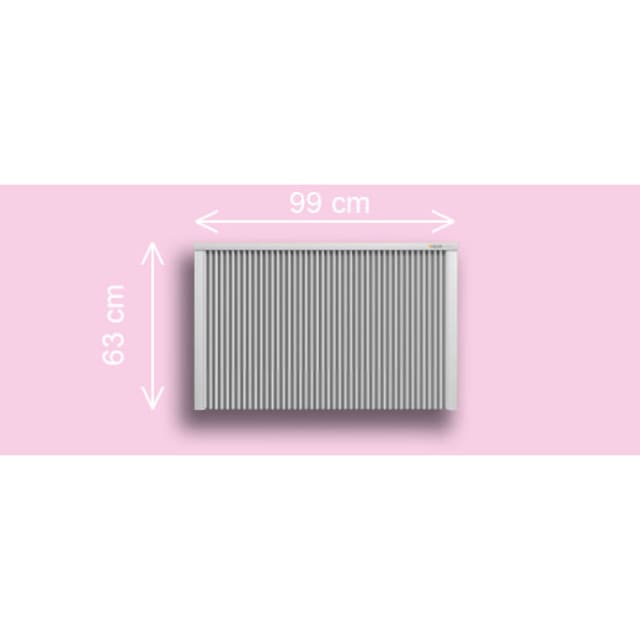ELKATHERM - Radiateur électrique à inertie S202 2.0 kw R9010 63/99/8cm+thermostat 530 - ELKS202/530/RAL9010 ELKATHERM - Radiateur électrique à inertie S202 2.0 kw R9010 63/99/8cm+thermostat 530 - ELKS202/530/RAL9010