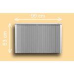 ELKATHERM - Radiateur électrique à inertie SD250 2.5 kw R9010 63/99/13+Récepteur 707 intégré - ELKSD250/707/RAL9010