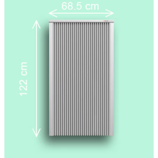 ELKATHERM Radiateur électrique à inertie 2500 W Radiateur électrique vertical blanc à lames nervurées 122 x 68 5 cm
