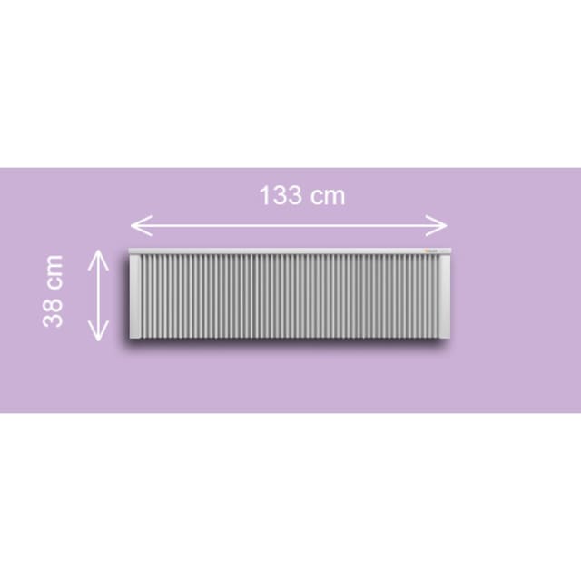 Radiateur électrique ELKATHERM SN200 Radiateur électrique à inertie blanc 2000 W 133 cm de large 38 cm de haut