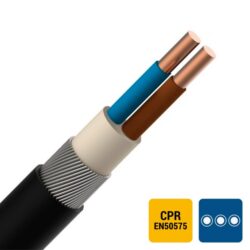 ENERGIEKABEL - EXAVB câble d'énergie XLPE/PVC armé 1kV Cca s3d2a3 2X2