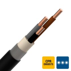 ENERGIEKABEL - EXAVB câble d'énergie XLPE/PVC armé 1kV Cca s3d2a3 2X4mm² - EXAVB2X4-CCA B 1000