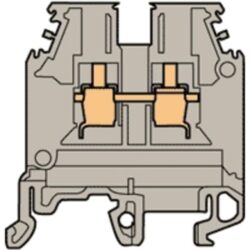 Borne à vis 4 mm² grise, IP20
