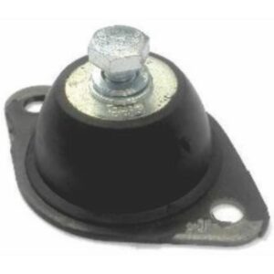 Bloc antivibratoire caoutchouc noir avec tige filetée et platine métallique pour transformateur 200 kg