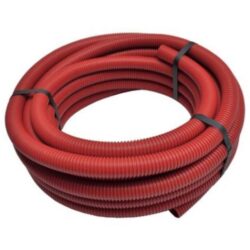 Détails visibles de Tube d’attente flexible rouge sans halogène 40x32 pour Tubes halogène free