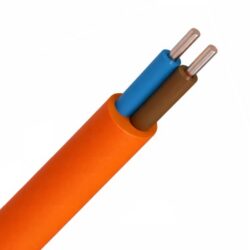 Détails visibles de Câble électrique LS0H orange 2x2,5 mm² 500V 1h30 RF pour Câbles résistants au feu