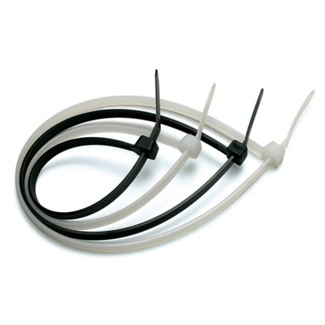 EXPERTO Collier de serrage nylon blanc Collier de serrage nylon blanc 4,8 x 370 mm avec tête autobloquante