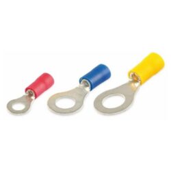 Détails visibles de Cosse à oeillet isolée jaune 4-6 mm² OE604 pour Cosses de câble