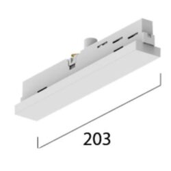 Connecteur alimentation central blanc pour rail Eutrac 203 mm