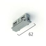 EXTERUS - 555 1 1206 6 3~EL. STRAIGHT COUPLER WHITE - 555 1 1206 6