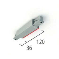 Détails visibles de Coupleur en I noir avec alimentation 555 1 1208 2 pour Accessoires pour rubans LED