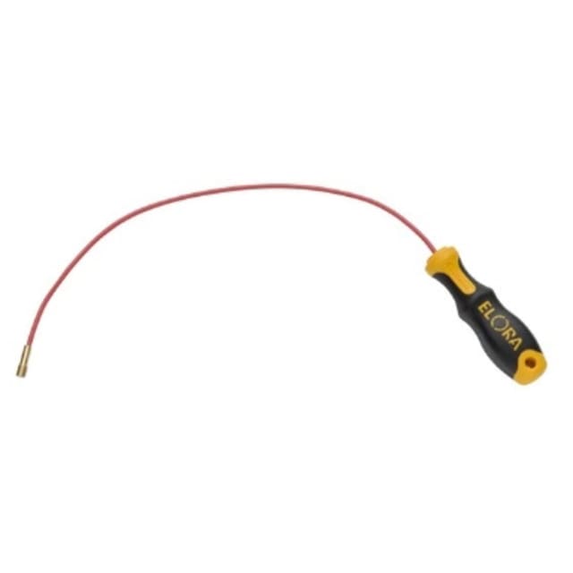 Elora Outil de préhension flexible magnétique Outil flexible magnétique avec tige courbe rouge et poignée noire et jaune
