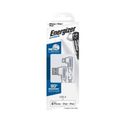 Energizer - ENERGIZER CABLE LIGHTNING 90° BRAIDED AND METAL 2M WIT - C710LKWH