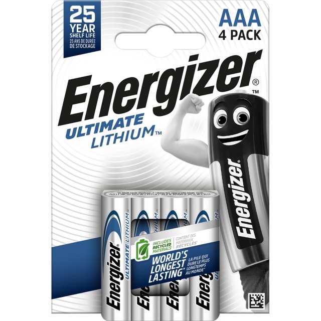 Energizer - Pile Ultimate Lithium - AAA - FR03 - blister 4 pcs. - 4/L92 Energizer - Pile Ultimate Lithium - AAA - FR03 - blister 4 pcs. - 4/L92