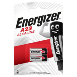 Pile alcaline 12V A23 2E23A, configuration visible