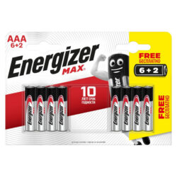 Pile alcaline AAA LR03 1,5 V Max, configuration visible