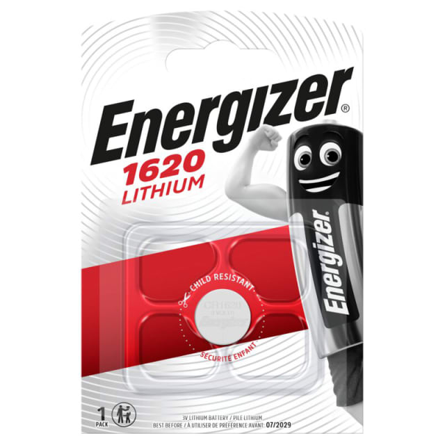 Energizer - Pile bouton Lithium 3V CR1620 - blister 1 pc. - CR1620 Energizer - Pile bouton Lithium 3V CR1620 - blister 1 pc. - CR1620