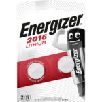 Energizer - Pile bouton Lithium 3V CR2016 - blister 2 pcs. - CR2016/2