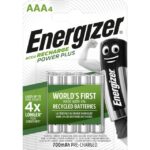 Energizer - Pile rechargeable Recharge Power Plus - AAA 700mAh - blister 4 pcs. - 4HR03PP700
