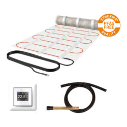 Détails visibles de Kit tapis chauffant 150 W/m² sans PFAS 2,0 m² 46167 pour Plancher chauffant électrique