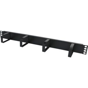 Excel Networking Solutions - Barre de rangement des câbles 1U noire - 4 anneaux métalliques verticaux - 100-582