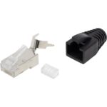 Excel Networking Solutions - CAT6A STP CRIMP PLUG Black pack 100 - 100-118-100