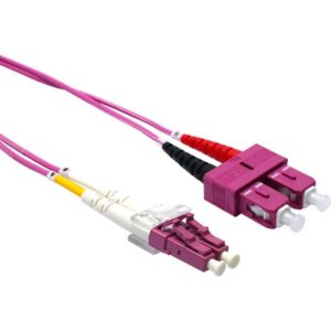Excel Networking Solutions - Cordons fibre optique - Multimode OM4 50/125 Duplex LC-SC 1m - 204-334