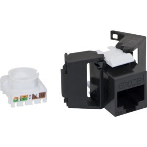 Excel Networking Solutions - EXCEL CAT5E LOW PROFILE UNSC TOOLLESS JACK-BK PK24 - 100-202-BK-24